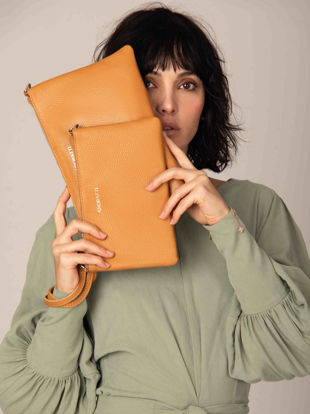 Pochette en cuir Eleganza Duo-Size