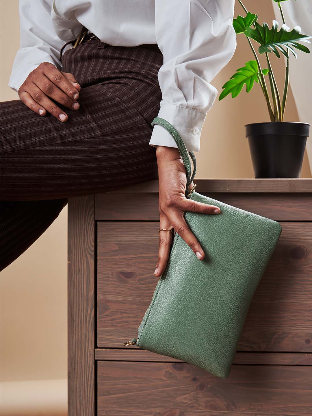 Pochette en cuir Eleganza Duo-Size