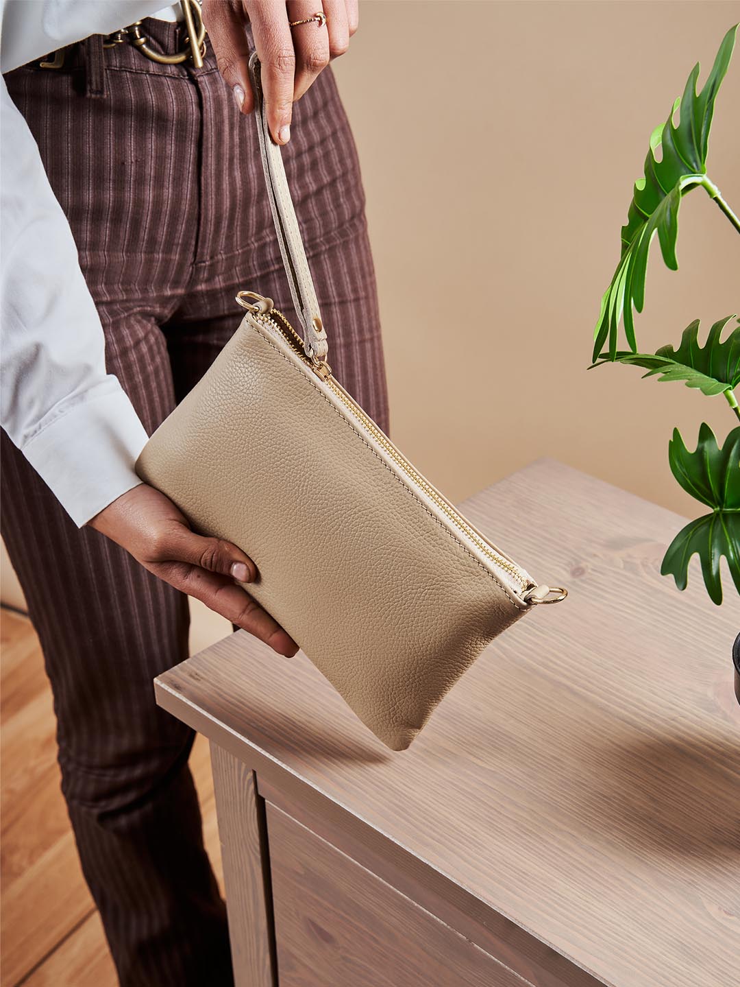 Pochette en cuir Eleganza Duo-Size