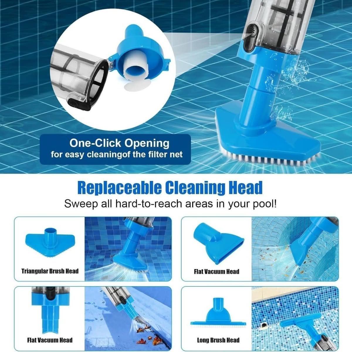 Cordless Pool Vacuum Cleaner – Aquavex Rechargeable Pool & Spa Cleaner