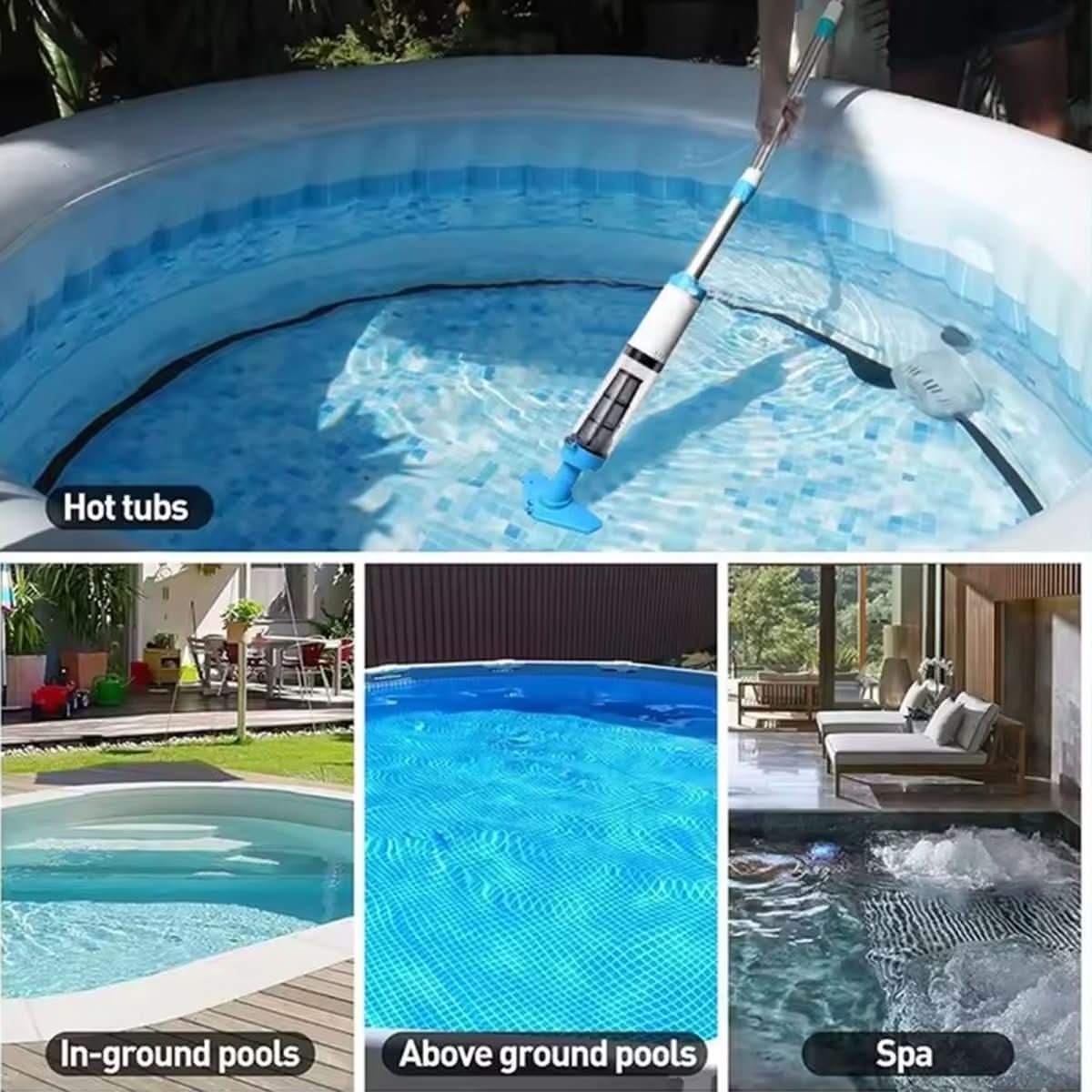 Cordless Pool Vacuum Cleaner – Aquavex Rechargeable Pool & Spa Cleaner
