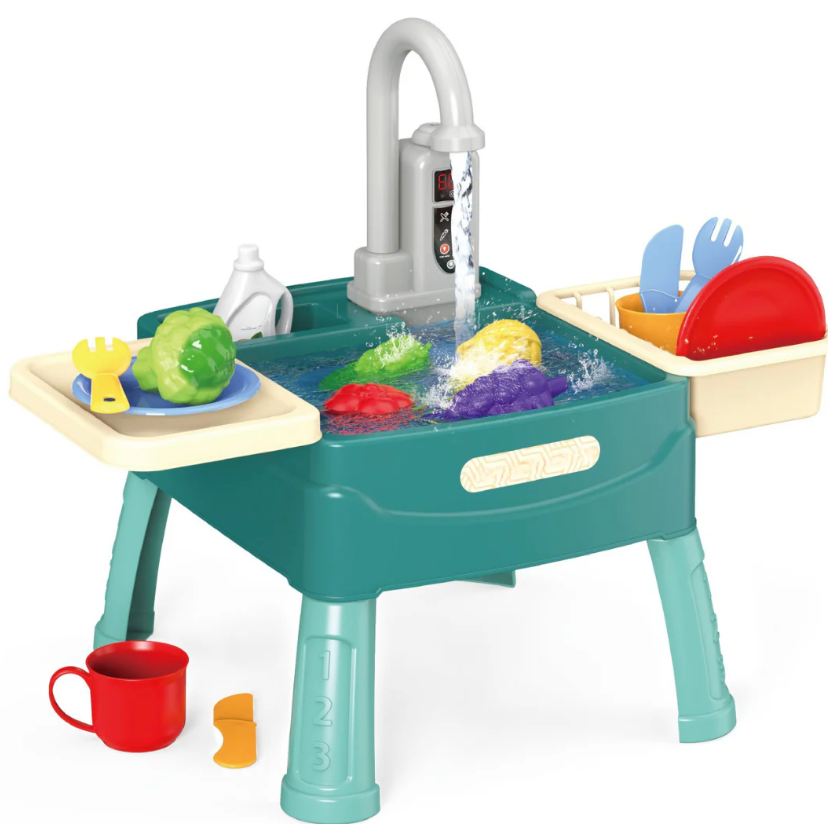 Kids Play Kitchen with Running-Water Tap – WaterWonder Role-Play Set