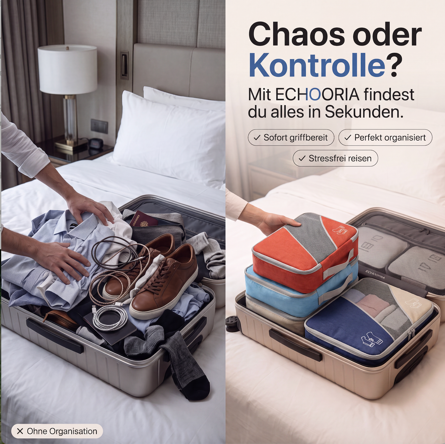 Compressie-inpakzakken - organizer-set voor reiskoffers