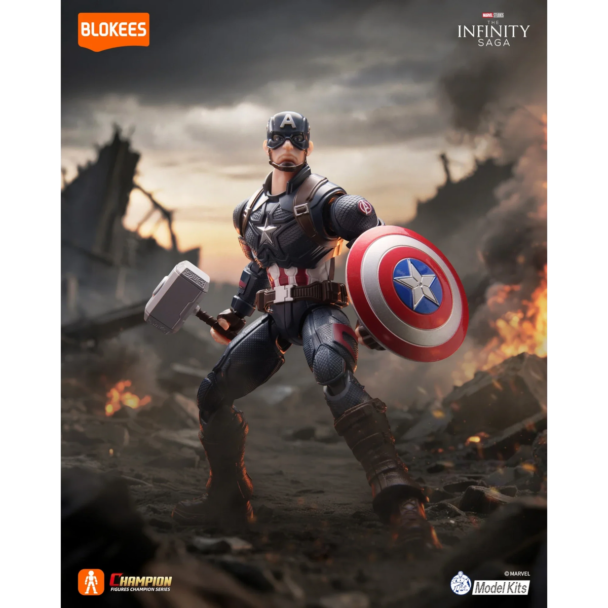 Captain America Articulated Model Kit - Blokees