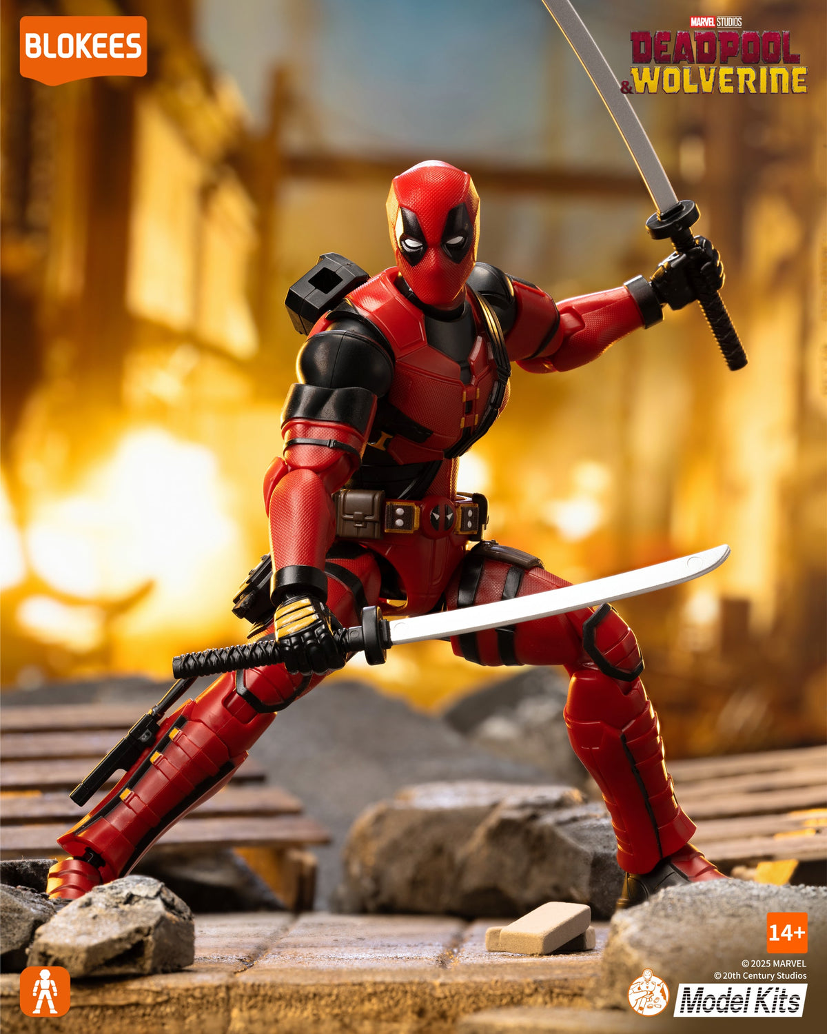 Deadpool Articulated Model Kit - Blokees