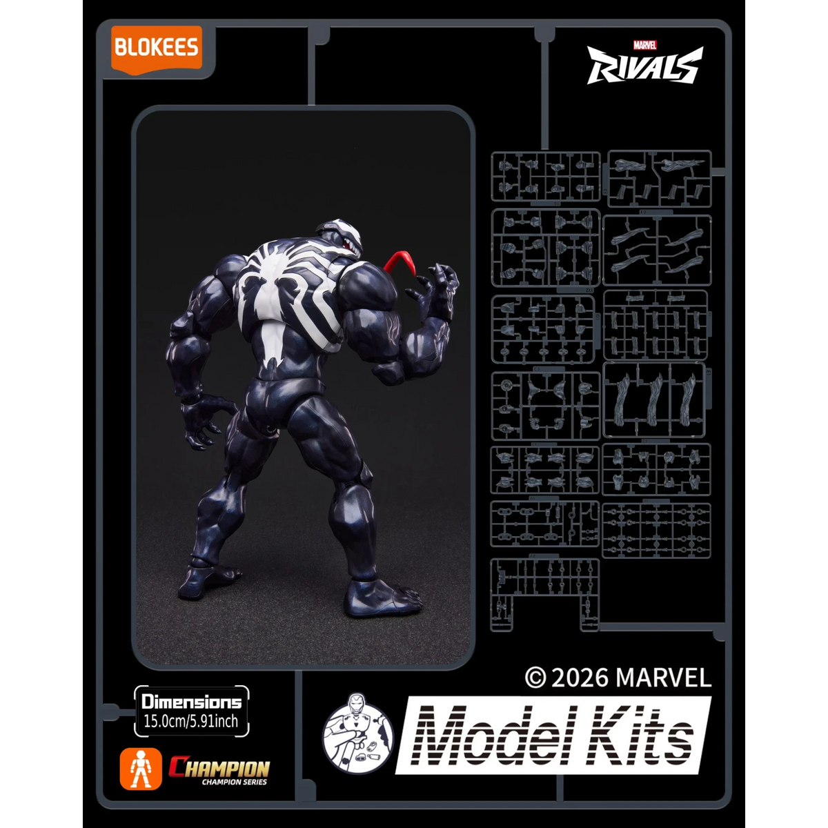 Marvel Rivals Venom Articulated Model Kit - Blokees