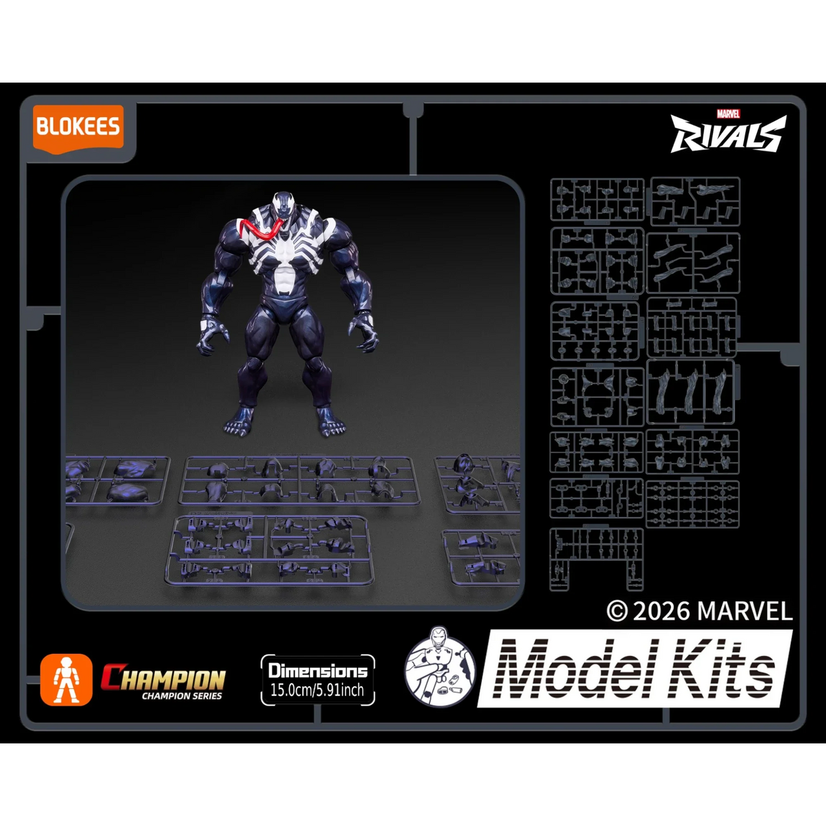 Marvel Rivals Venom Articulated Model Kit - Blokees