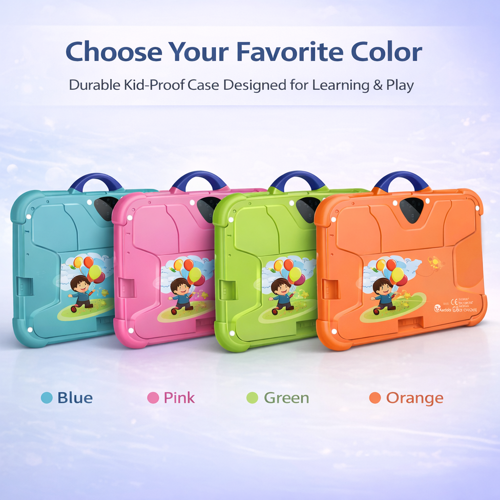 7-Inch Kids Android Tablet – Shockproof Case for Learning & Entertainment