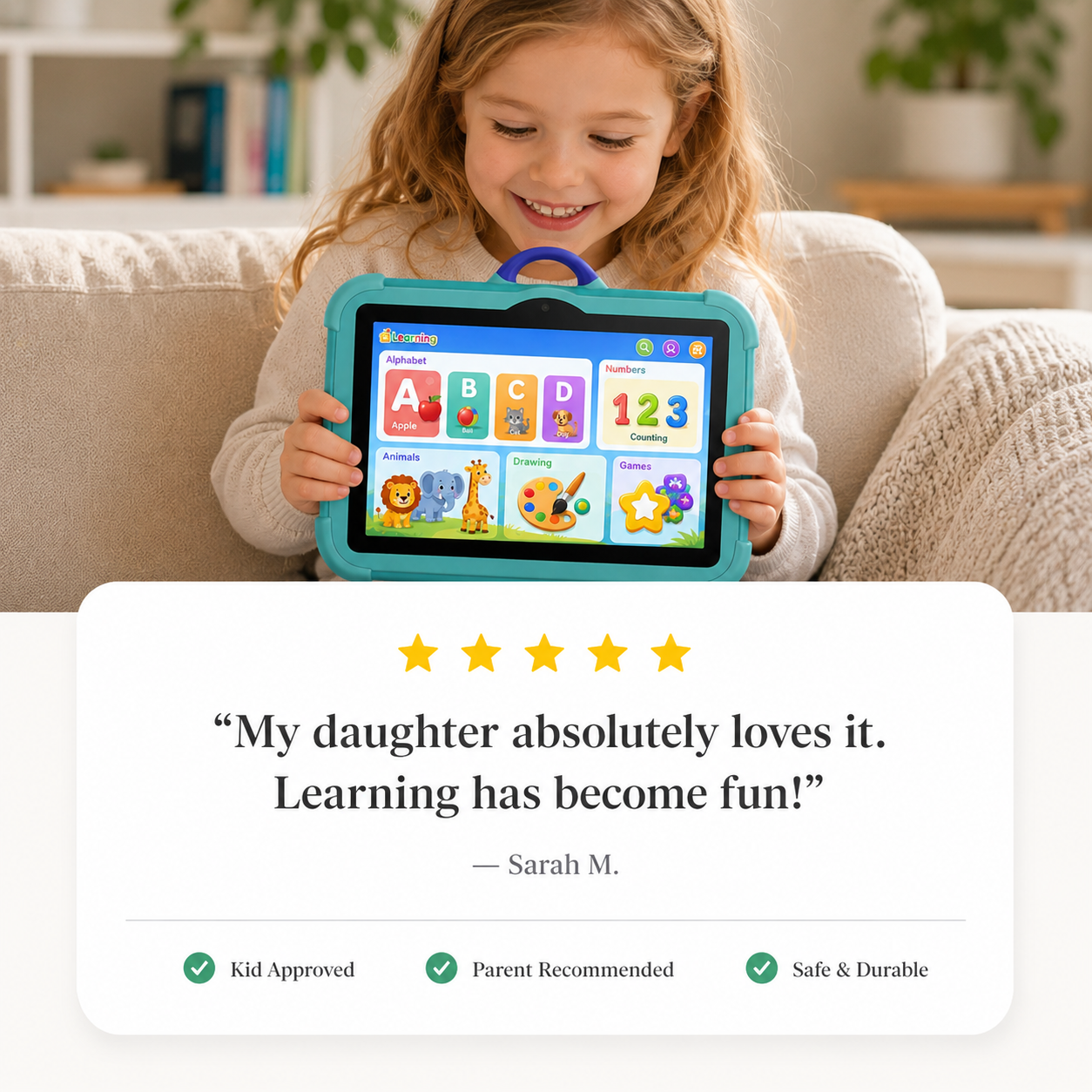 7-Inch Kids Android Tablet – Shockproof Case for Learning & Entertainment