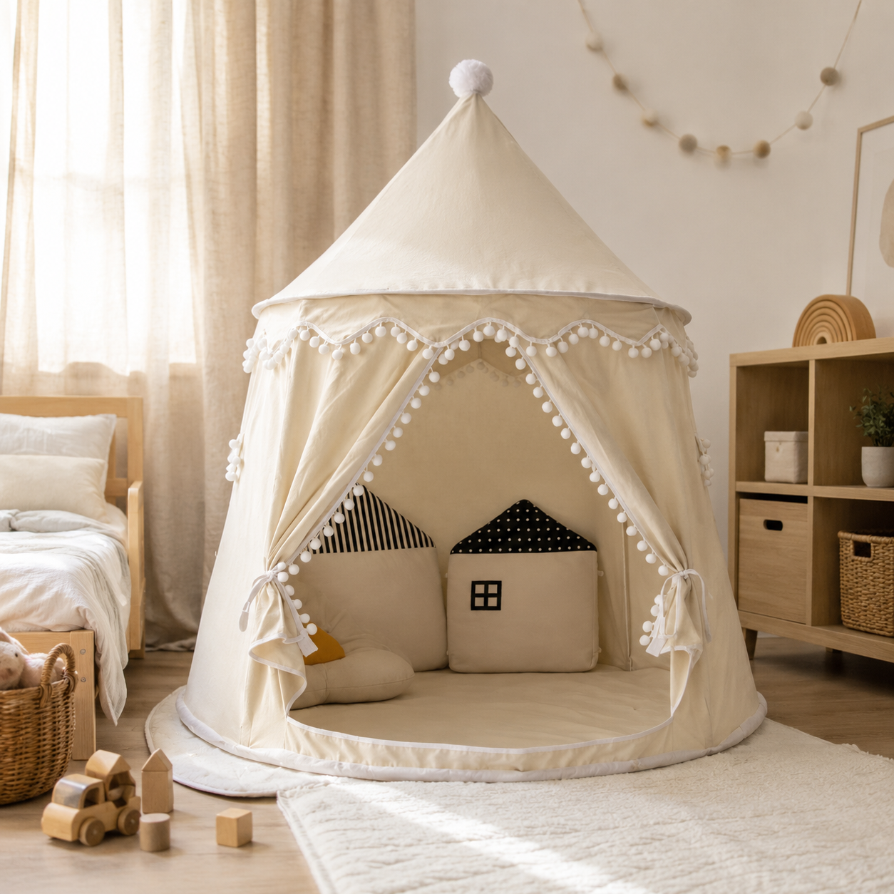 Kids Canvas Play Teepee – DreamHaven Indoor Imaginative Play Tent