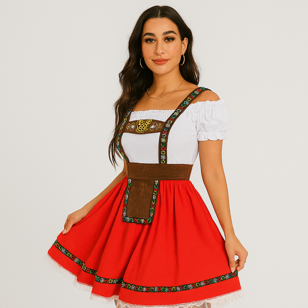 Dirndl pour femme avec encolure Carmen
