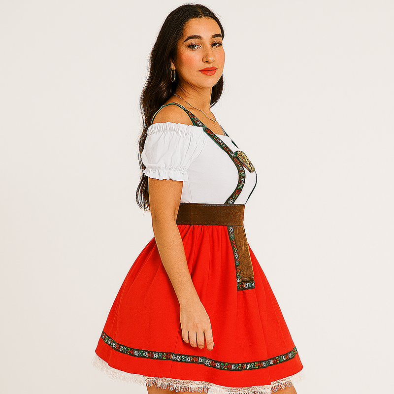 Dirndl pour femme avec encolure Carmen