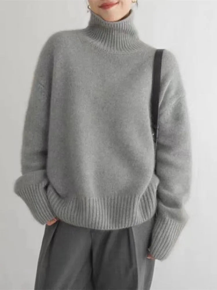Luna - Pull col roulé en laine