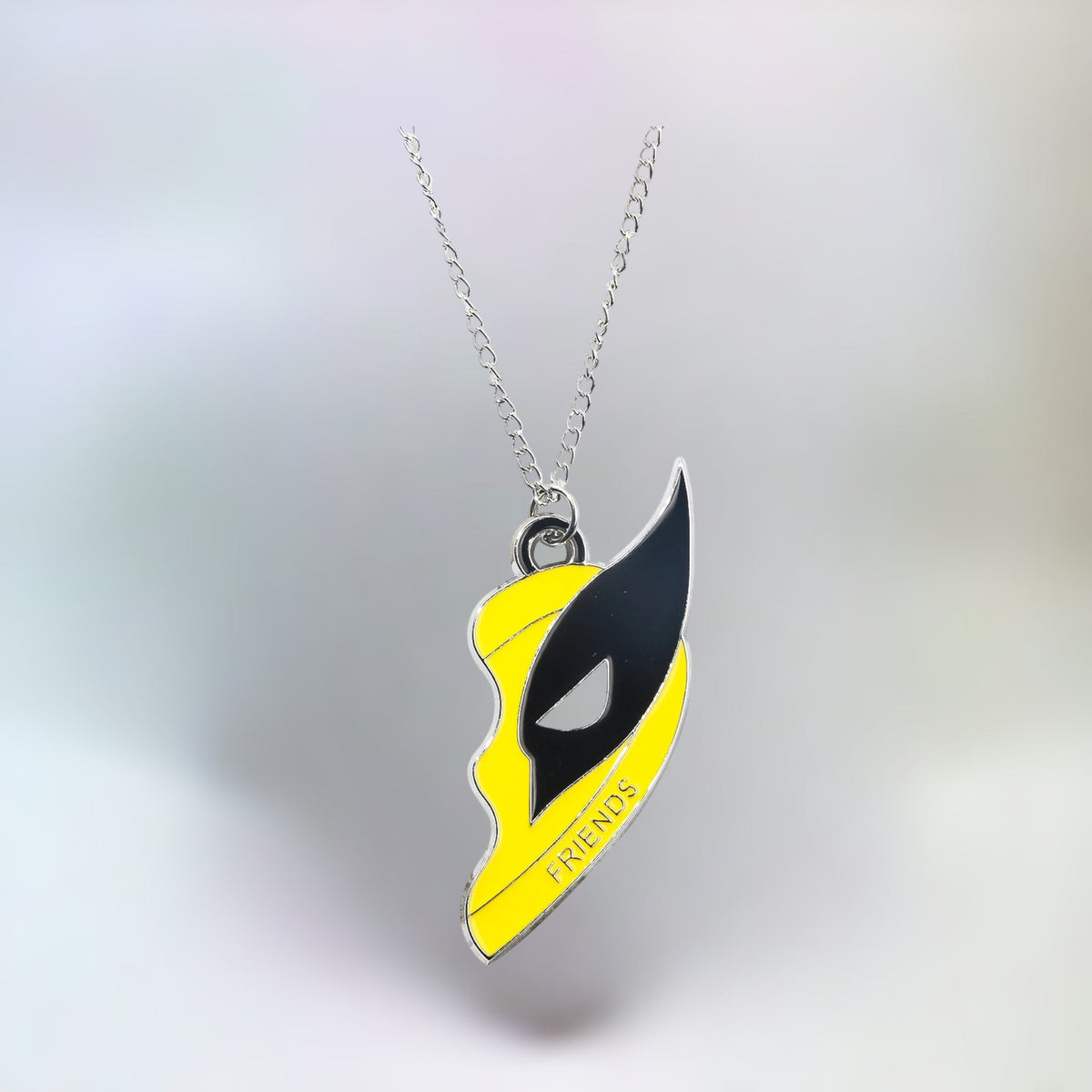 Deadpool and Wolverine Friendship Necklace - Split Heart Design