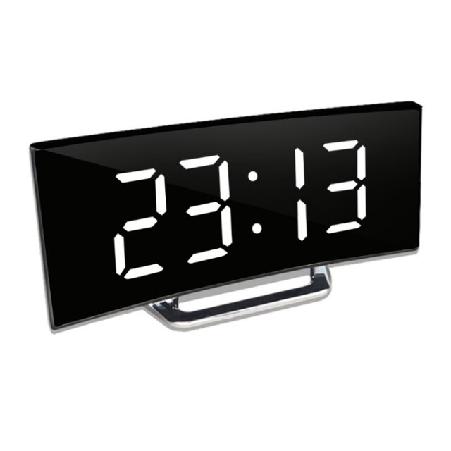 LED-Spiegelwecker mit automatischer Dimmung, Schlummerfunktion und Temperaturanzeige