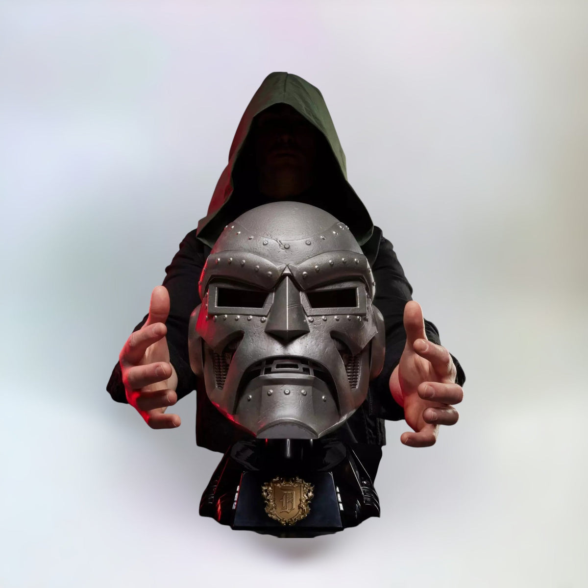 Marvel Legends Doctor Doom Helmet with Hood and Display Stand