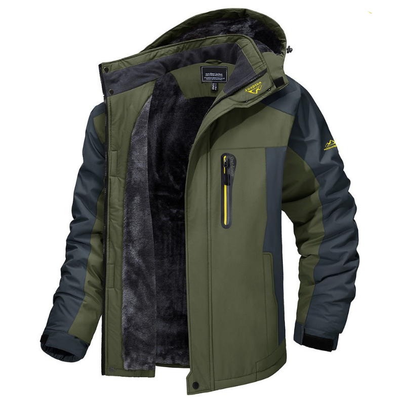 Warme Winterjacke für Herren für den Outdoor-Einsatz – wetterbeständiger Mantel zum Wandern und Reisen