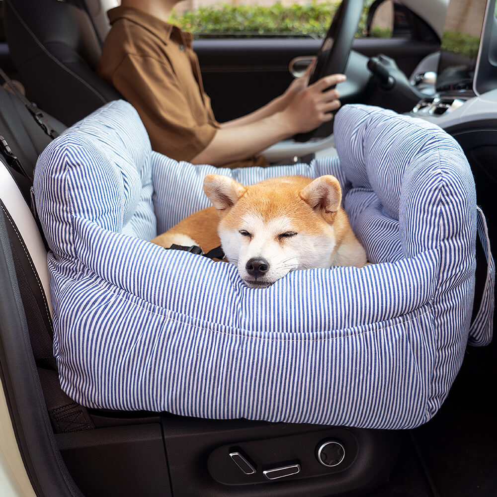 Lit de voyage et siège auto 3-en-1 pour chien avec sangle de transport