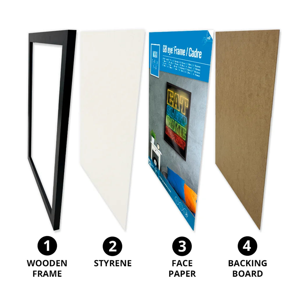 Wooden Maxi Poster Frame 61 x 91.5 cm - Black