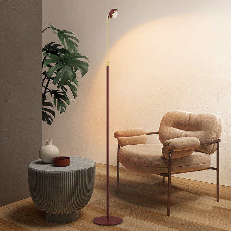 Lampadaire LED réglable en métal noir pour salon et chambre