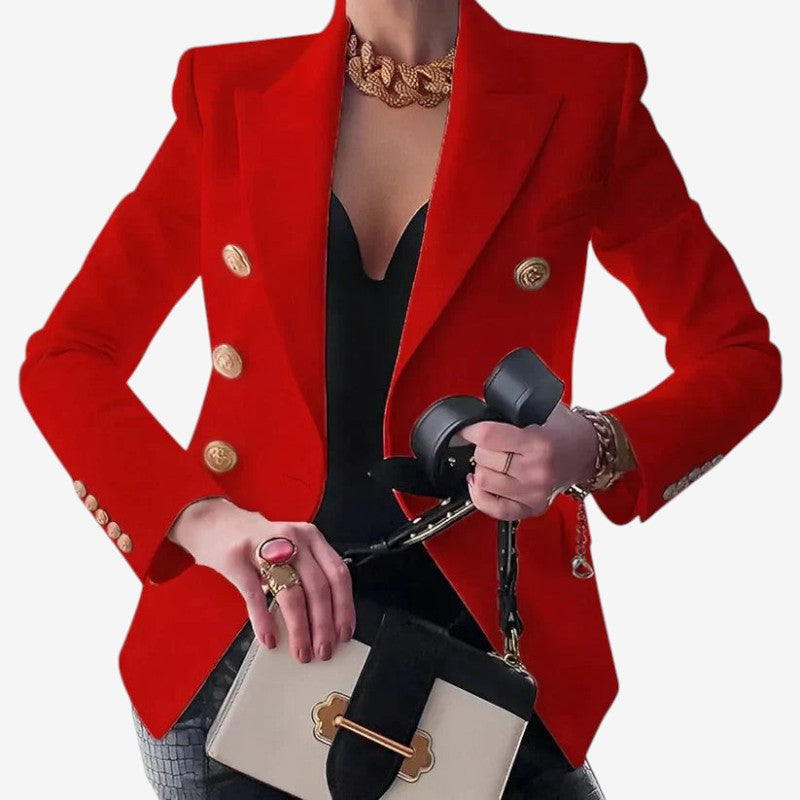 Blazer structuré pour femme avec épaules marquées