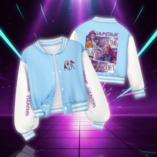 Kids' K-Pop Style Jacket with Colourful Print