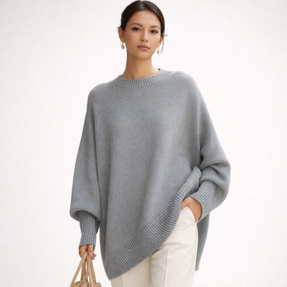 Johanna | Pull oversize tricoté pour femme | Doux pour la peau & confort chaud | Coupe décontractée pour superposition | Élégance intemporelle au quotidien