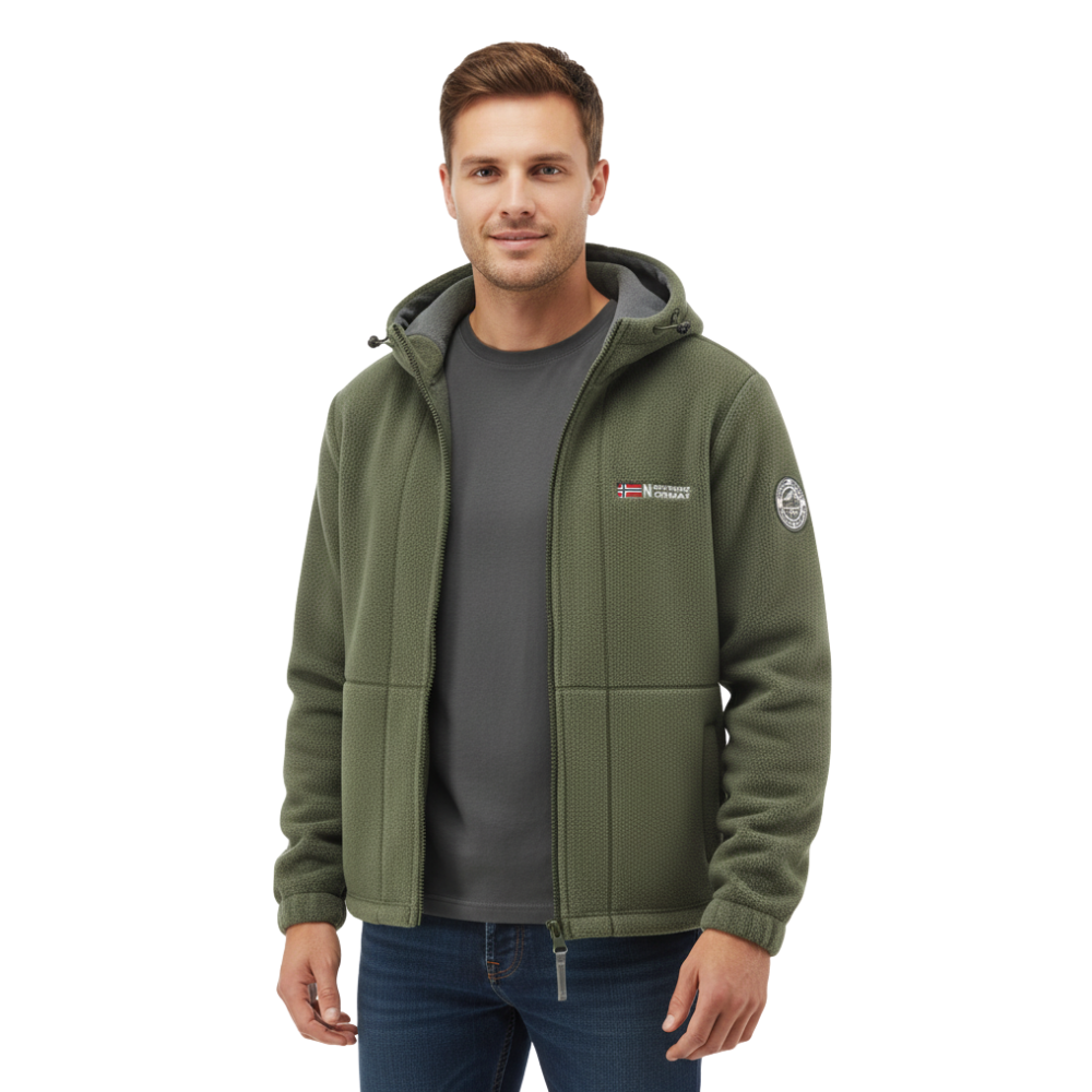 Men’s Windproof Fleece Jacket – Breathable Cold-Weather Outdoor Layer