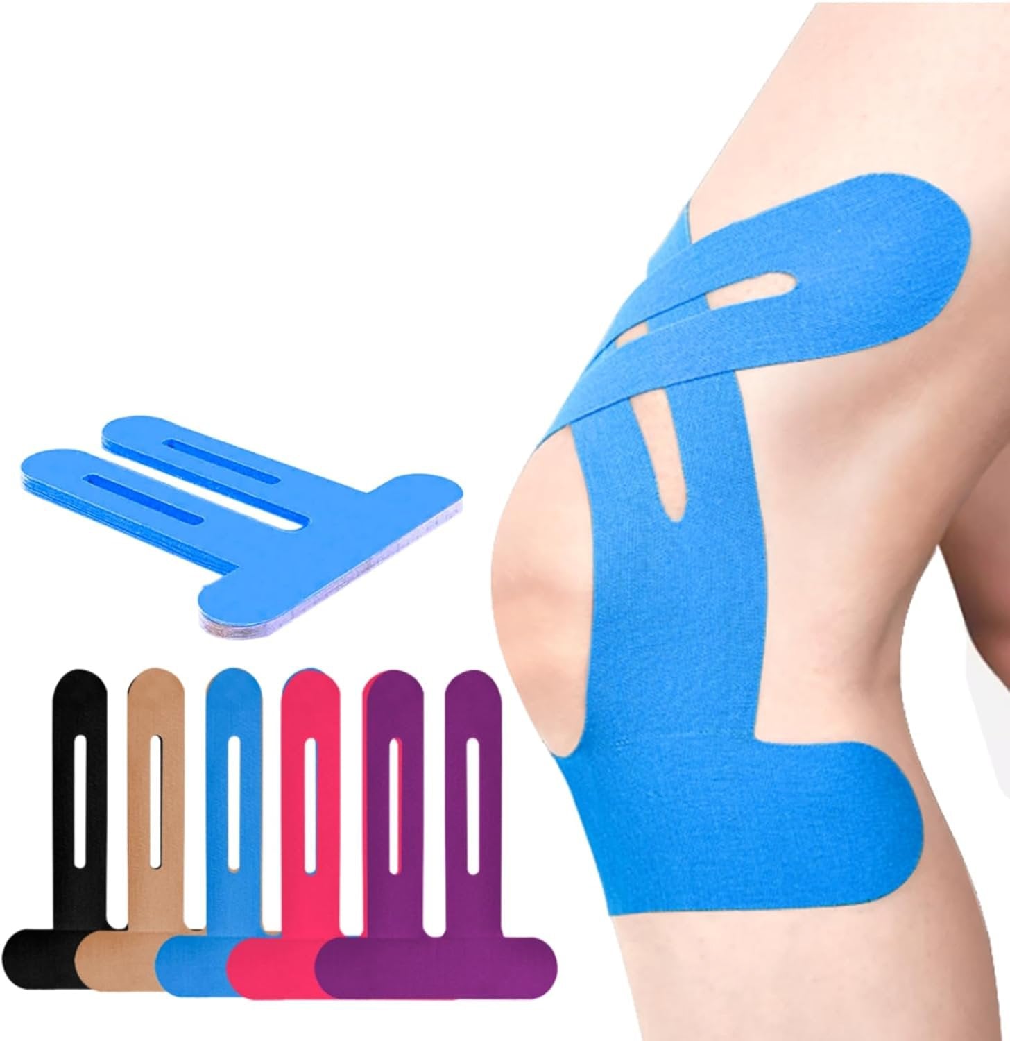 Vorgeschnittenes Kinesiologie-Kniesporttape - atmungsaktive elastische Sportstützstreifen