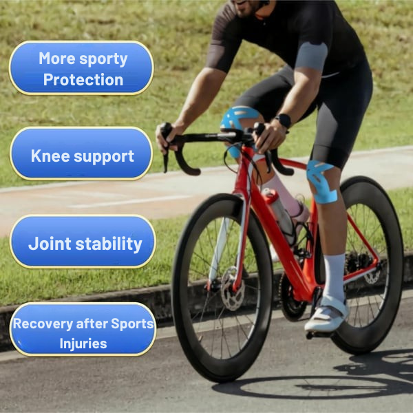 Vorgeschnittenes Kinesiologie-Kniesporttape - atmungsaktive elastische Sportstützstreifen