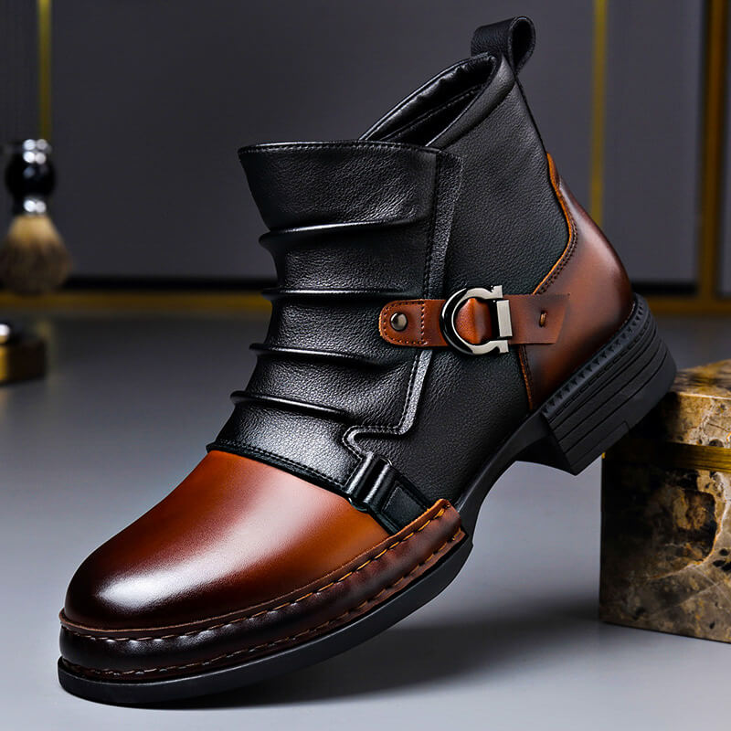 Bottes vintage en cuir italien pour hommes Lucent