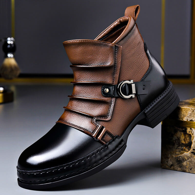 Bottes vintage en cuir italien pour hommes Lucent