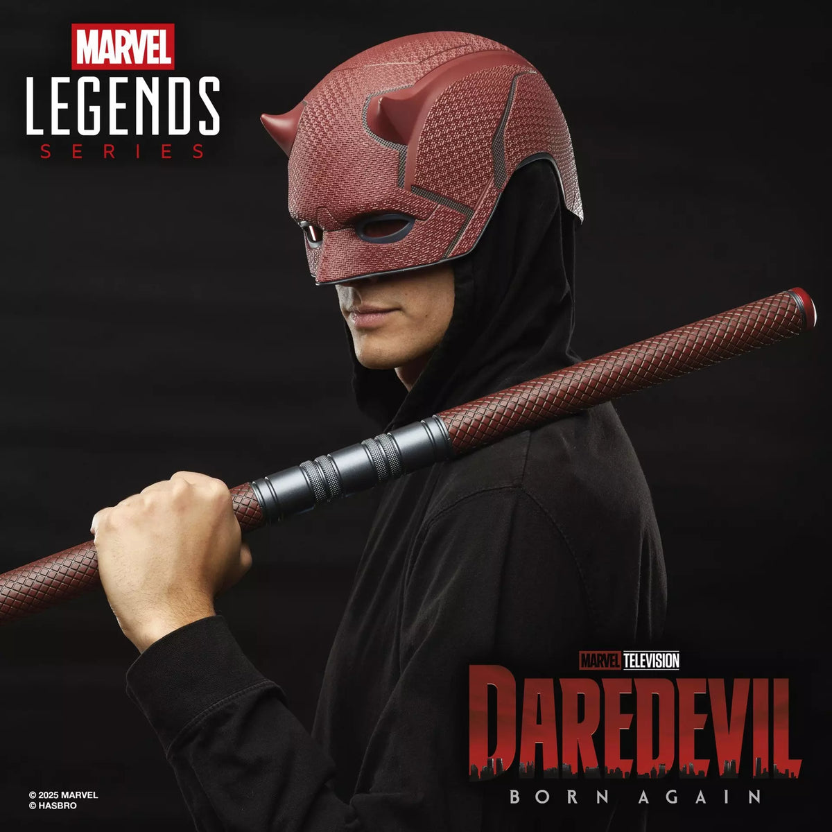 Marvel Legends Series Daredevil: Born Again Premium Roleplay Mask and Billy Club - Collectible