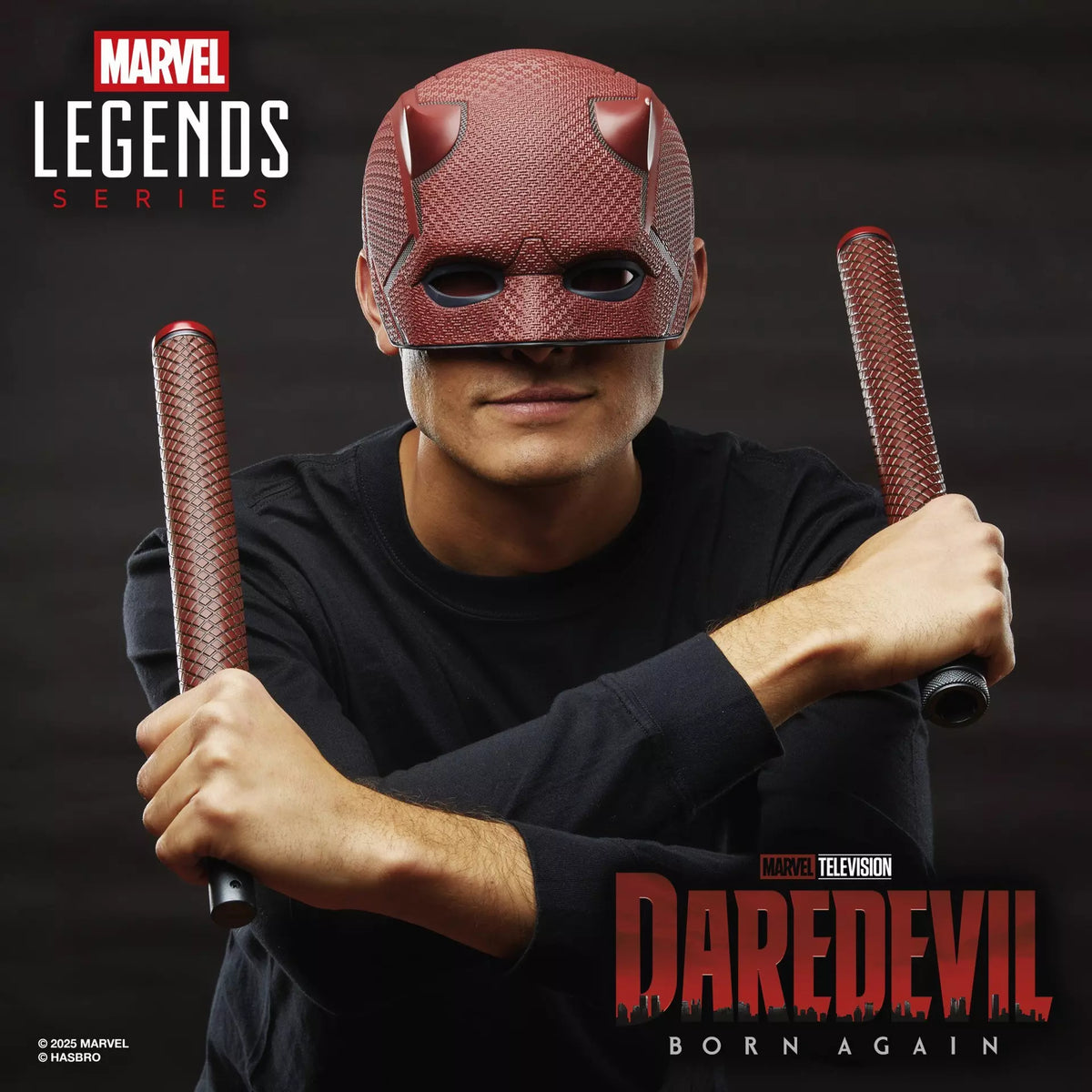 Marvel Legends Series Daredevil: Born Again Premium Roleplay Mask and Billy Club - Collectible