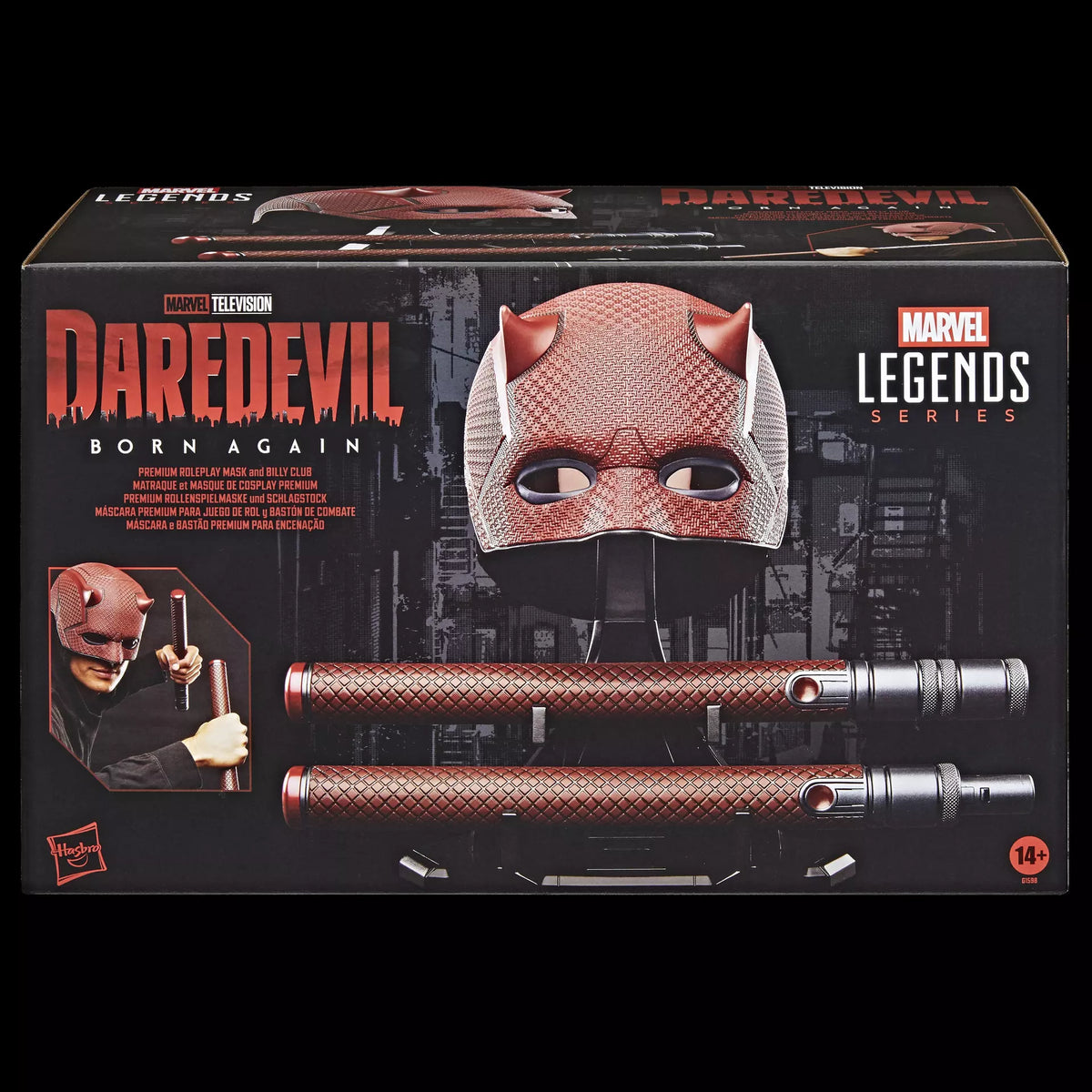 Marvel Legends Series Daredevil: Born Again Premium Roleplay Mask and Billy Club - Collectible