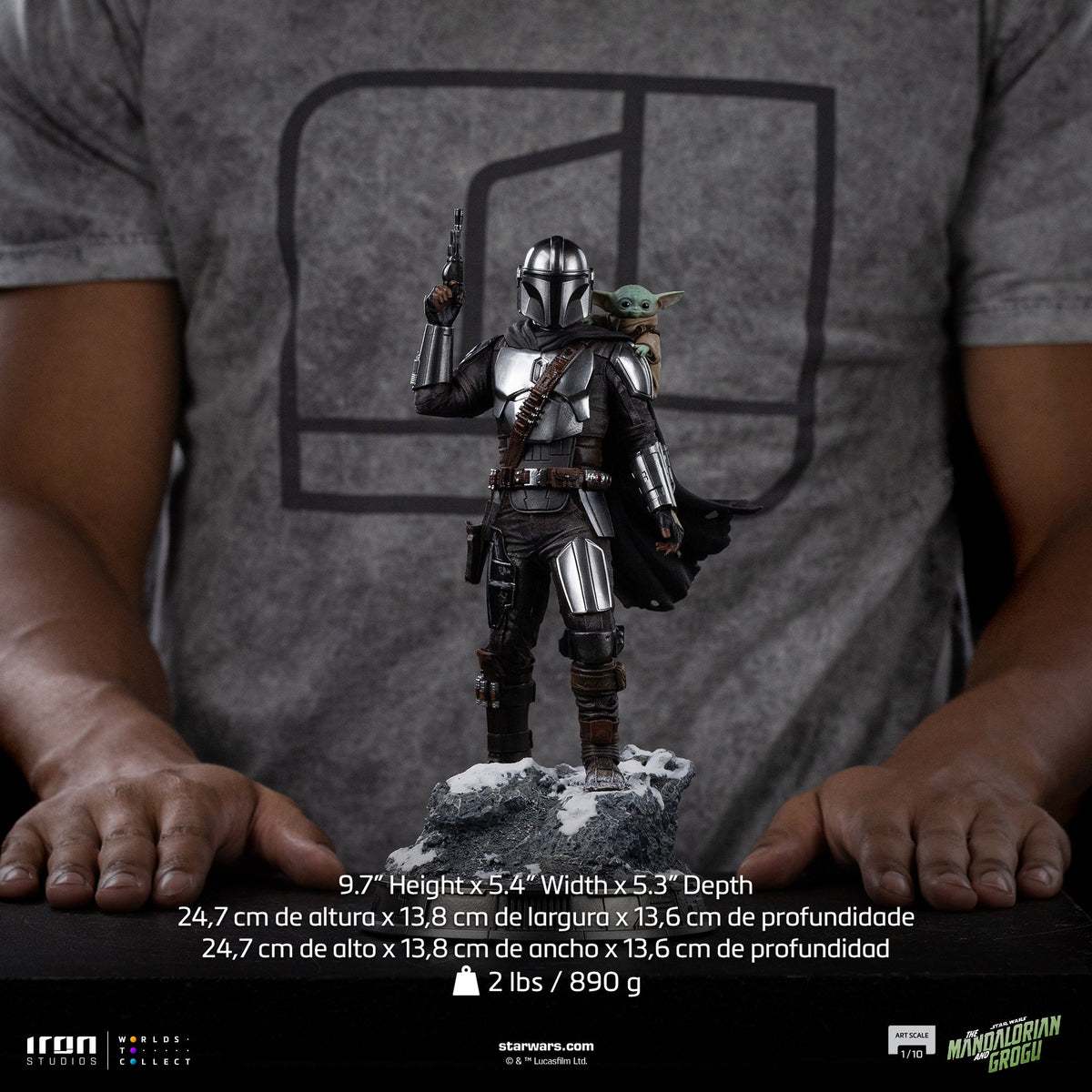 Mandalorian and Grogu Art Scale 1/10 Display Statue - Iron Studios