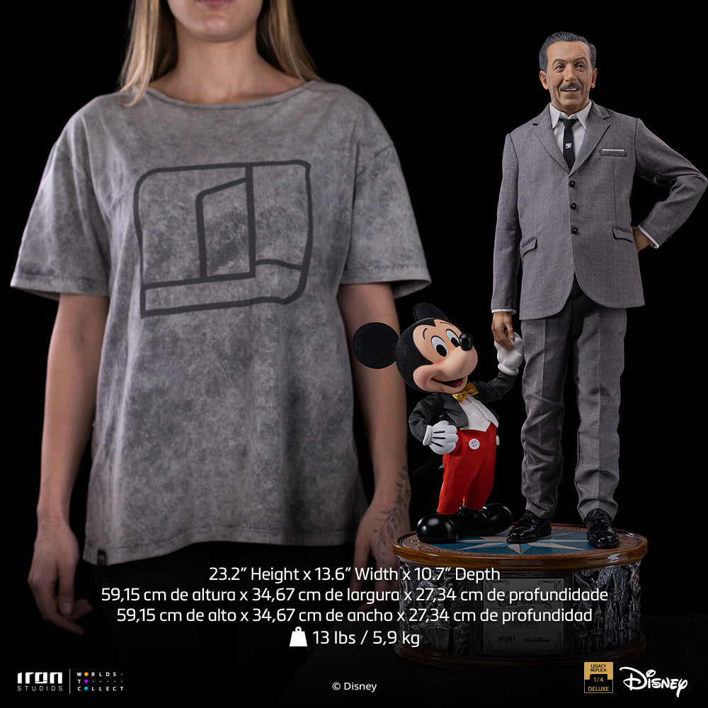 Statue de Walt Disney et Mickey Mouse - Disney Classics - Legacy Replica 1/4 - Précommande