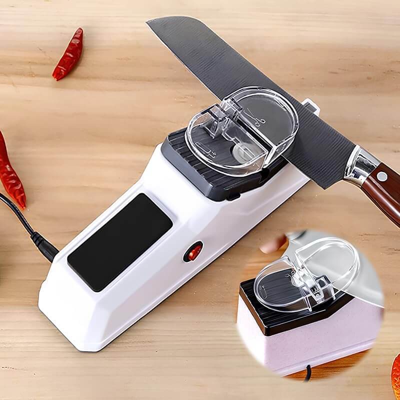 Aiguiseur de couteaux électrique rechargeable - aiguiseur compact de lames et de ciseaux de cuisine