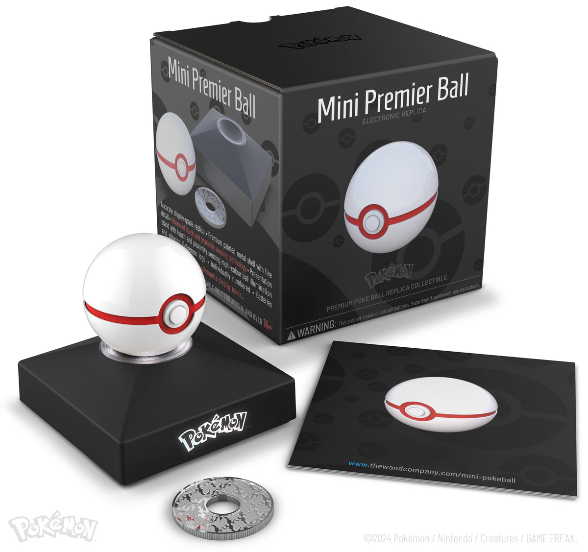 Pokémon Die-Cast Mini Premier Ball Interactive Replica