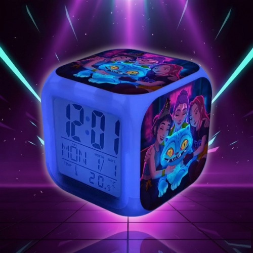 K-Pop Style LED Alarm Clock, Battery Operated