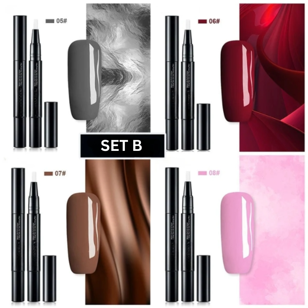 Gelnagelkunstpennen - precieze, sneldrogende manicurekleur