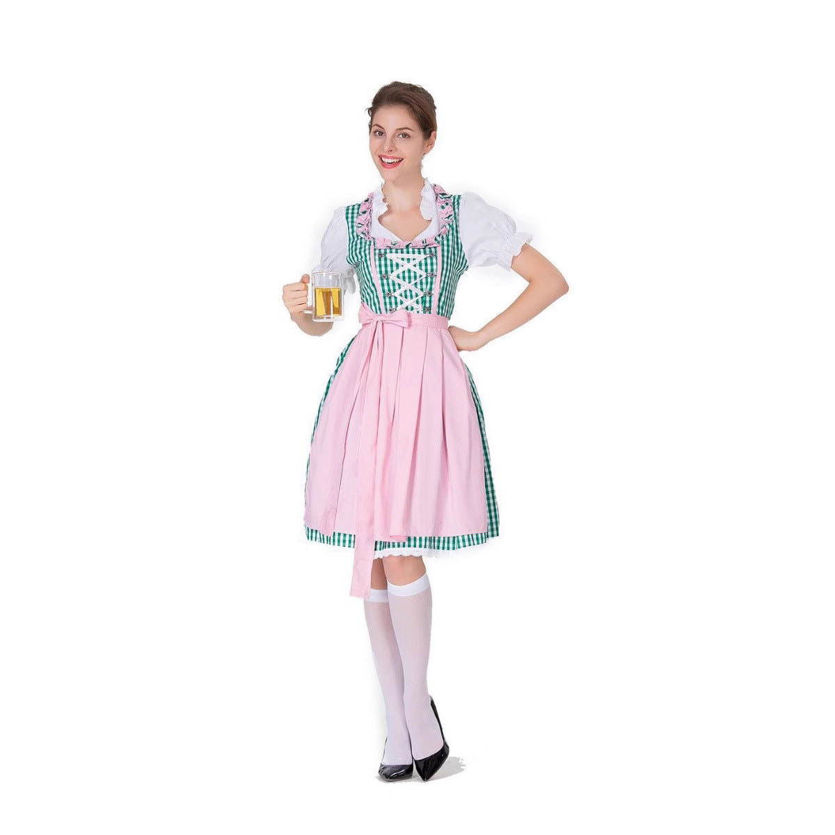 Dirndl pour femmes à coupe moderne et volants
