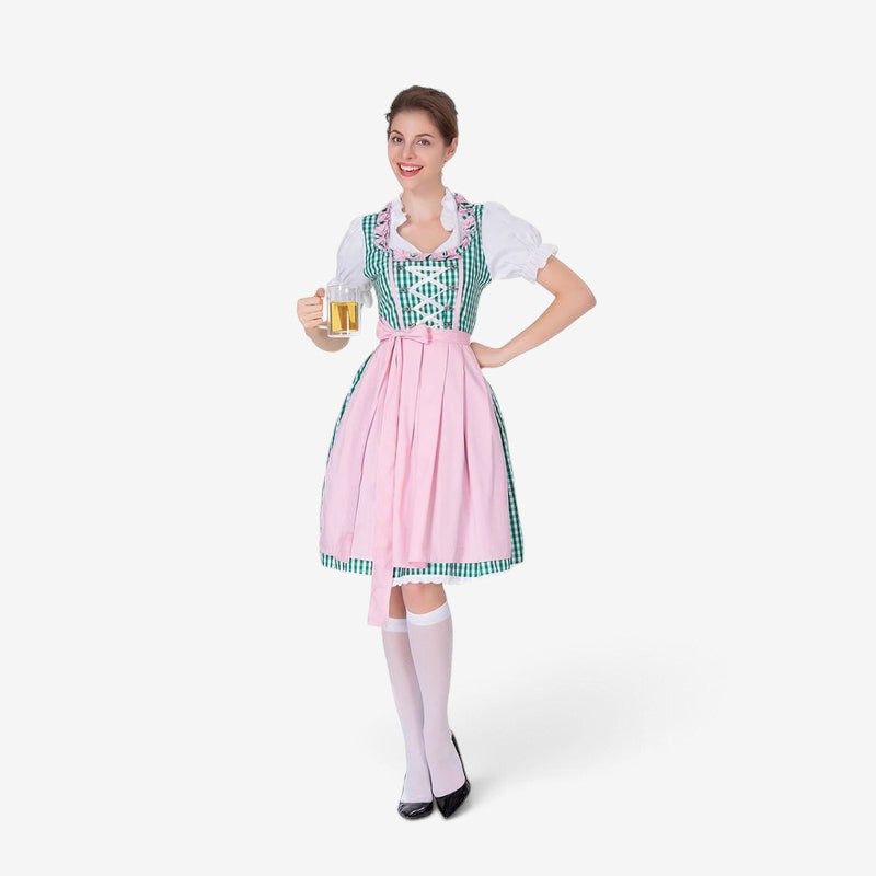 Dirndl pour femmes à coupe moderne et volants