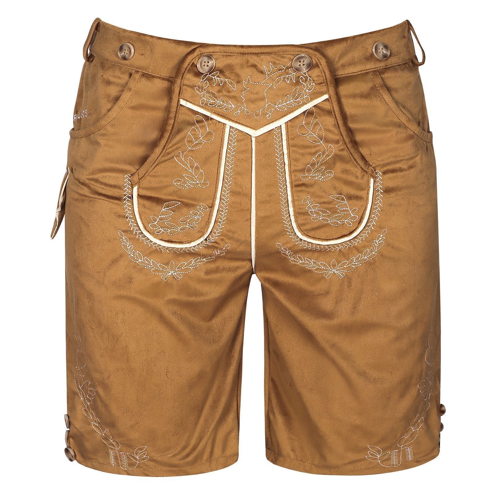 Pantalon traditionnel pour hommes avec braguette brodée