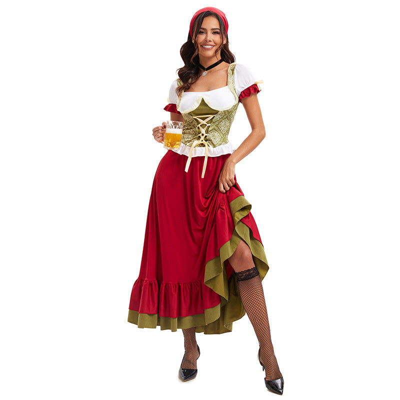 Oktoberfest-Kostüm für Damen mit Puffärmeln und Korsett