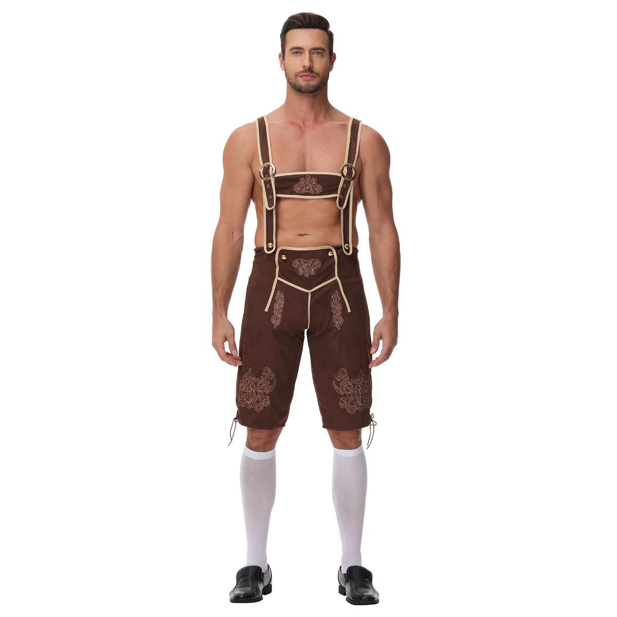 Traditionelles kurzes Trachtenoutfit für Herren mit Stickerei