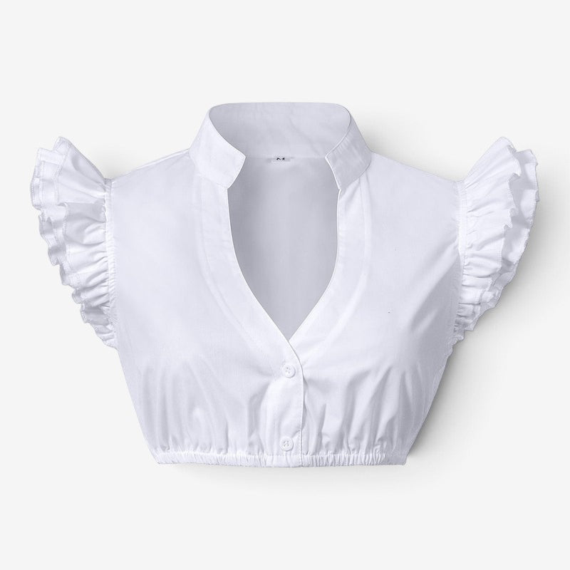 Boléro en dentelle pour femmes avec col montant