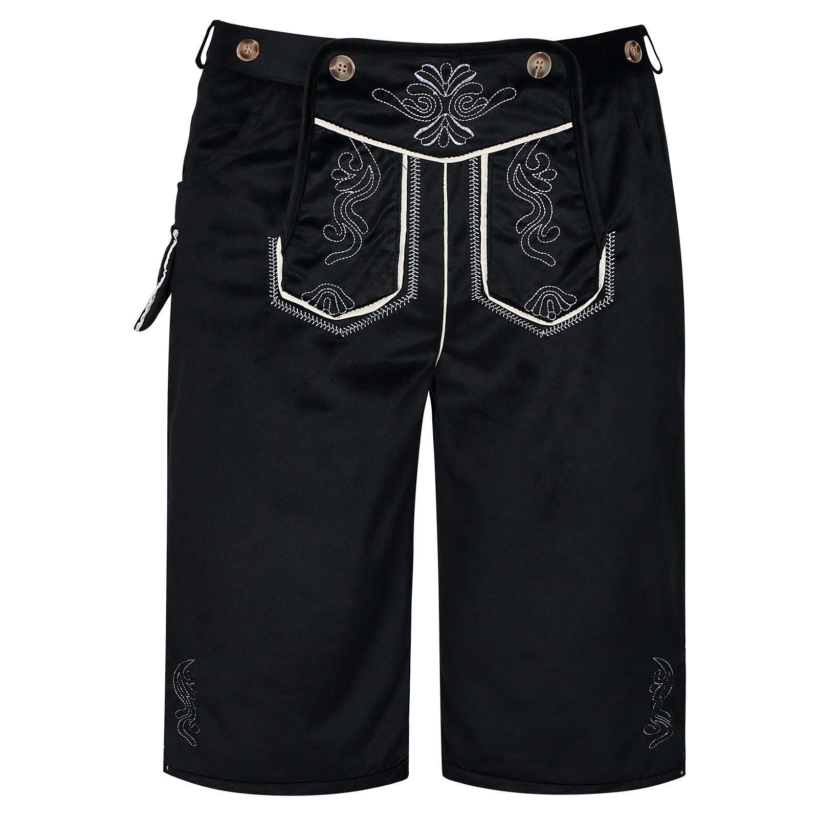 Pantalon traditionnel pour hommes avec braguette brodée