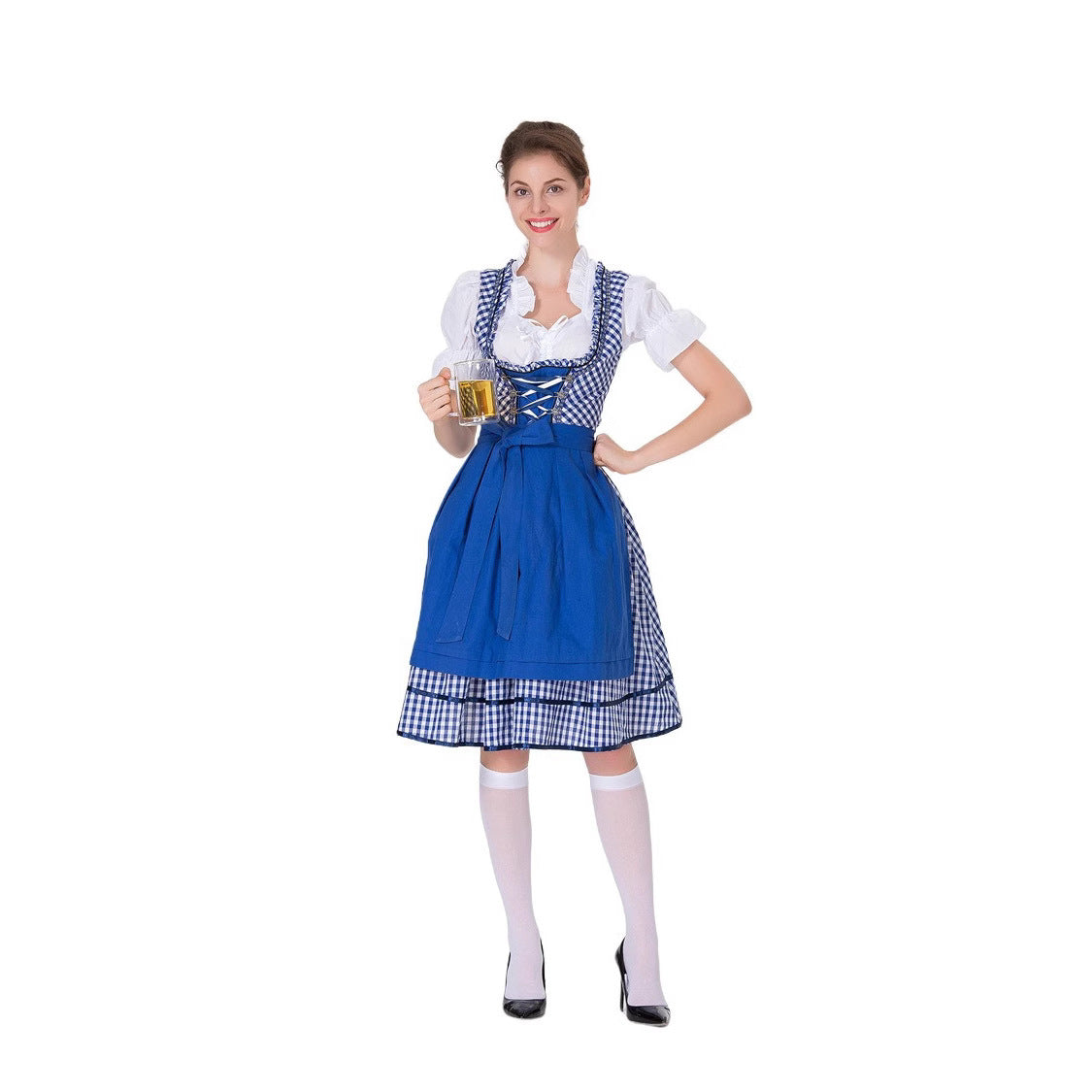 Dirndl pour femmes à coupe moderne et volants