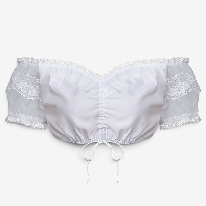 Boléro en dentelle pour femmes avec col montant